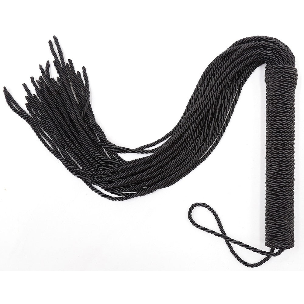 Naughty Toys Black Rope Spanking flogger whip 50 cm - image 2