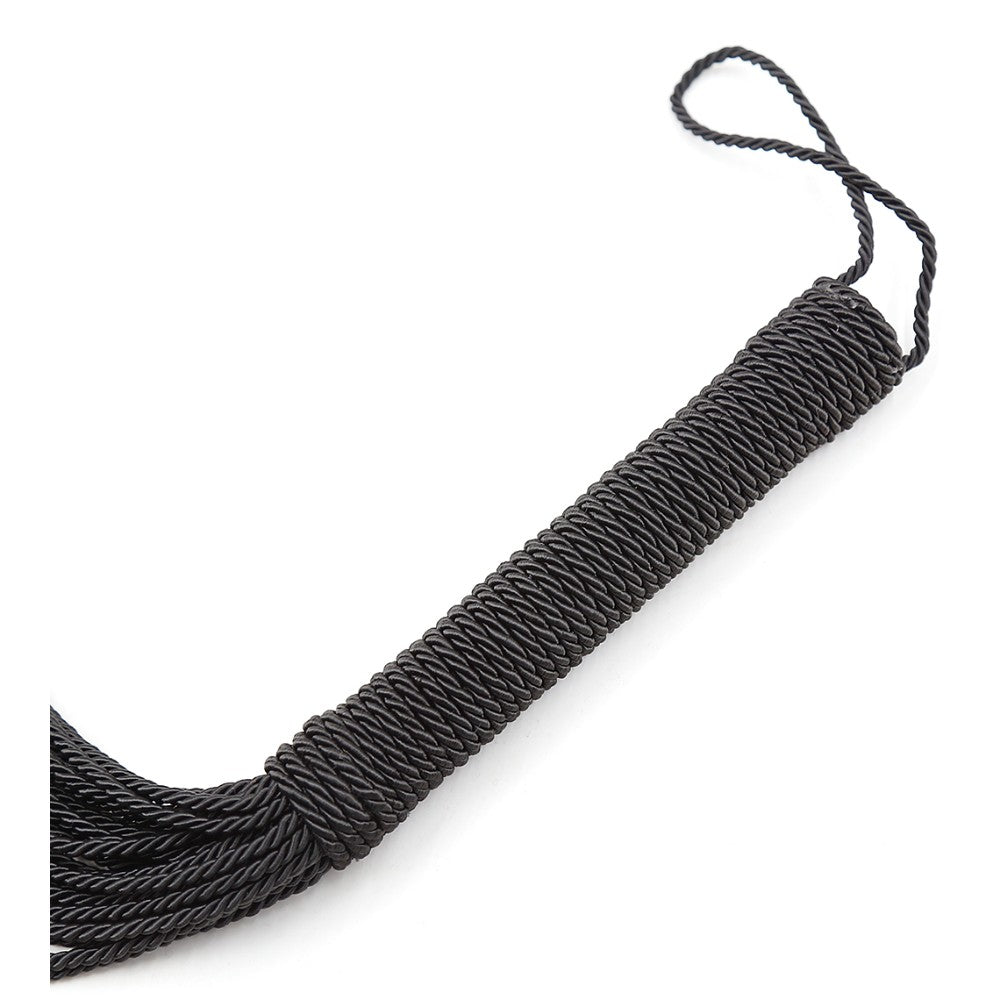Naughty Toys Black Rope Spanking flogger whip 50 cm - image 5