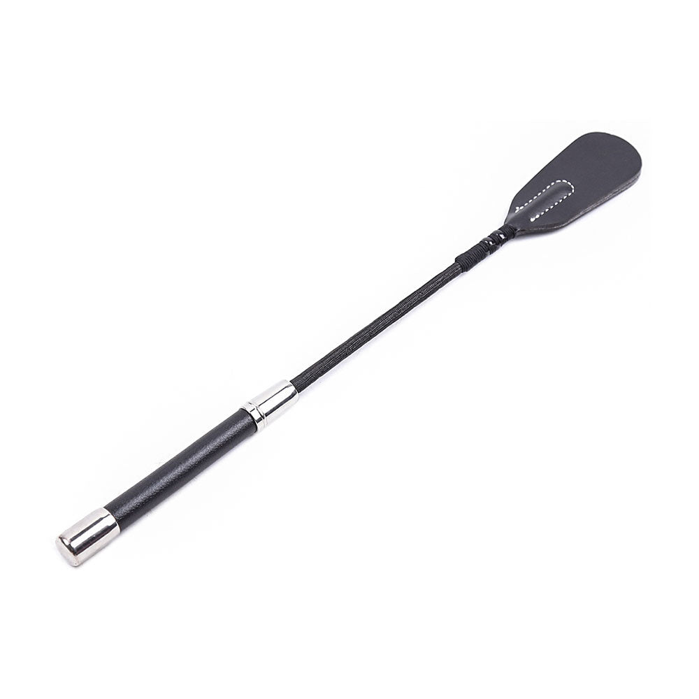 Naughty Toys Round Head Leather Bondage Riding Crop 35 cm