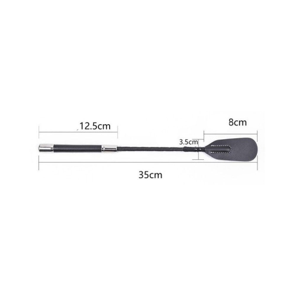 Naughty Toys Round Head Leather Bondage Riding Crop 35 cm - image 3