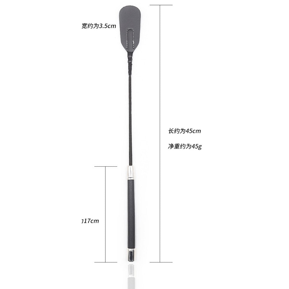 Naughty Toys Round Head Leather Bondage Riding Crop 45 cm - image 7