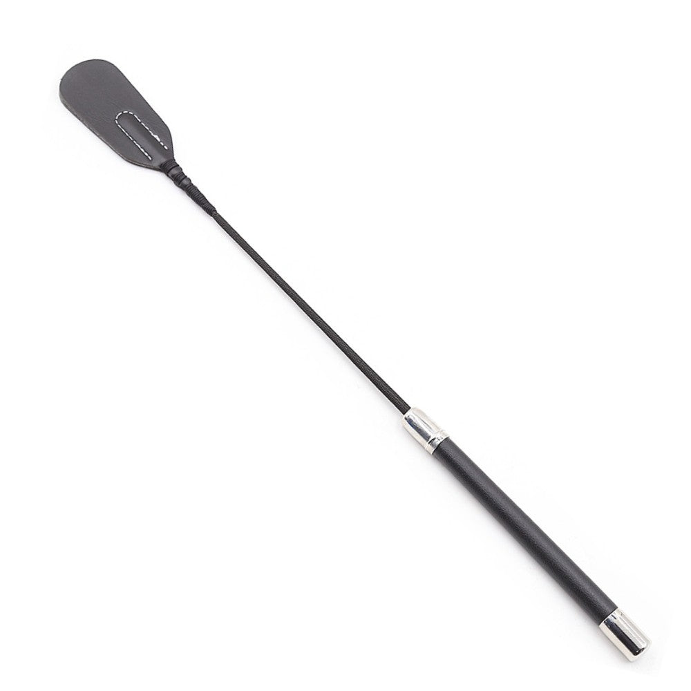 Naughty Toys Round Head Leather Bondage Riding Crop 45 cm