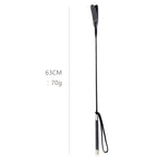 Naughty Toys Long Round Head Leather Bondage Riding Crop 65 cm - image 9