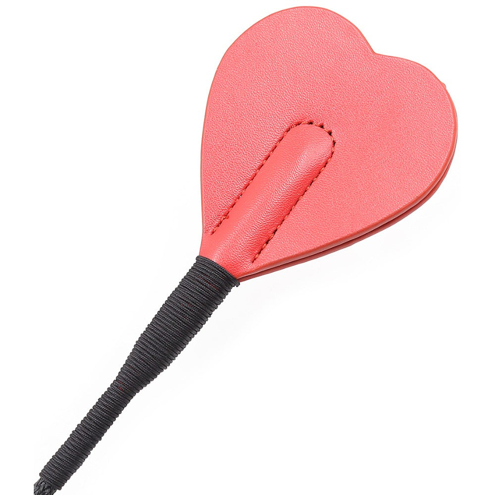 BDSM Spanking crop with RED Leather Heart shape slapper 60 cm - image 4