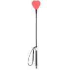 BDSM Spanking crop with RED Leather Heart shape slapper 60 cm - image 2