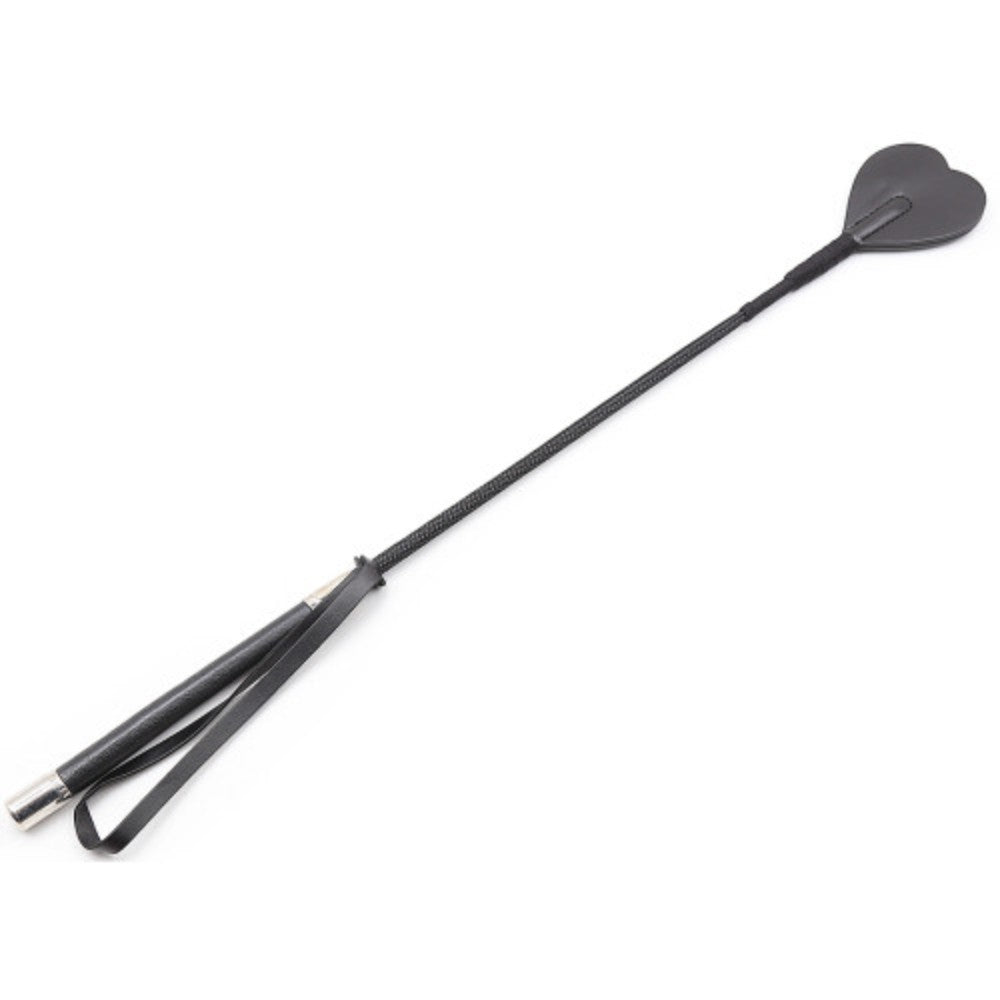 Naughty Toys Black heart shape bdsm crop 60 cm