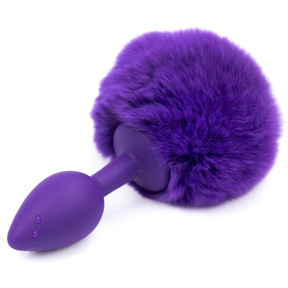 Naughty Toys Purple Silicone Bunny Tail Butt Plug SMALL Κύρια εικόνα προϊόντος