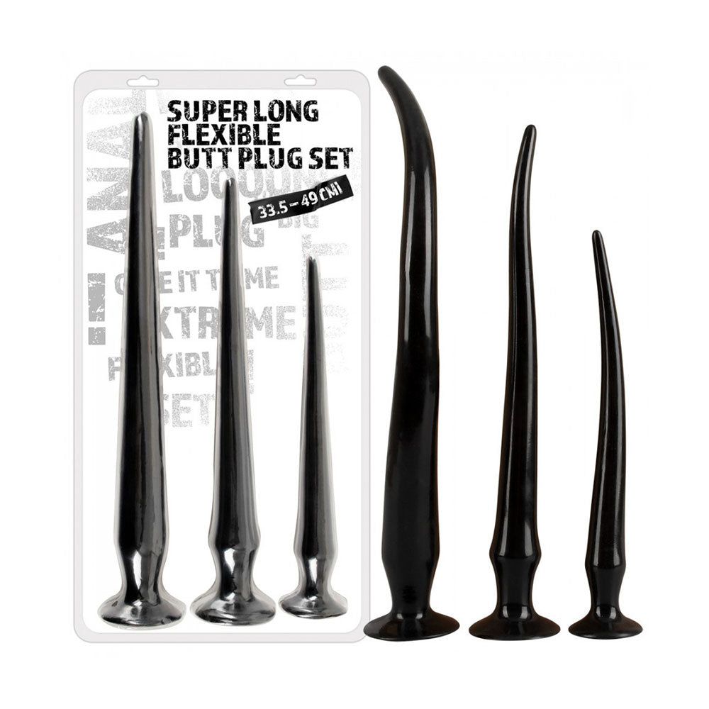Super Long Flexible Butt Plug Set with three Κύρια εικόνα προϊόντος