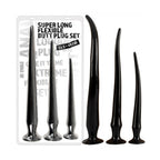 Super Long Flexible Butt Plug Set with three