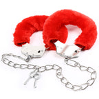 Naughty Toys Red Furry Ankle and or Wrist Cuffs - image 7