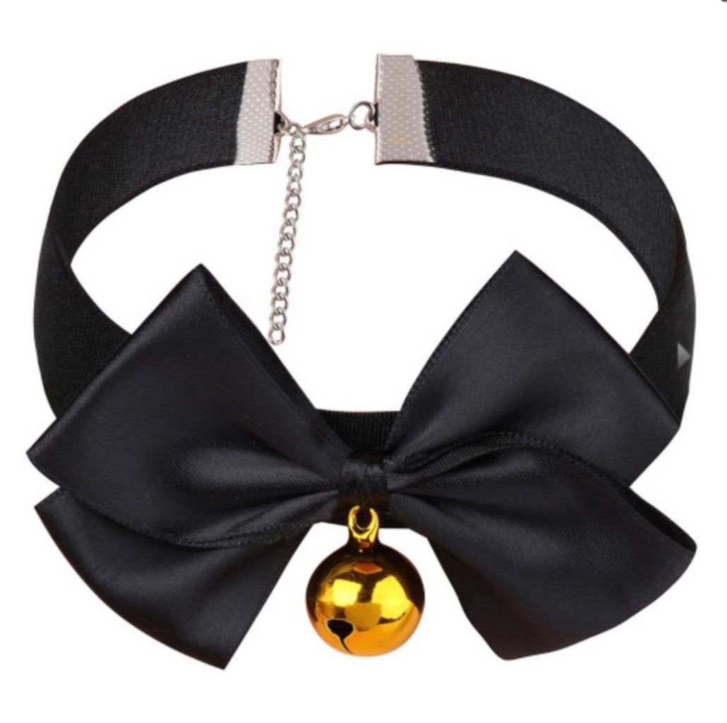 Naughty Toy Bowtie Choker with Bell Δευτερεύουσα εικόνα προϊόντος