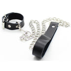 Cock ring with metal chain leash - image 2