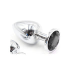 Jeweled Metal Butt Plug MEDIUM BLACK 8 cm - image 3