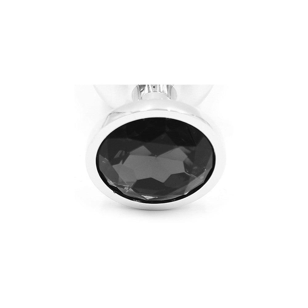 Jeweled Metal Butt Plug MEDIUM BLACK 8 cm - image 5