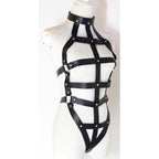 Naughty Toys Faux Leather Strappy Harness with Open Cups OS - image 5