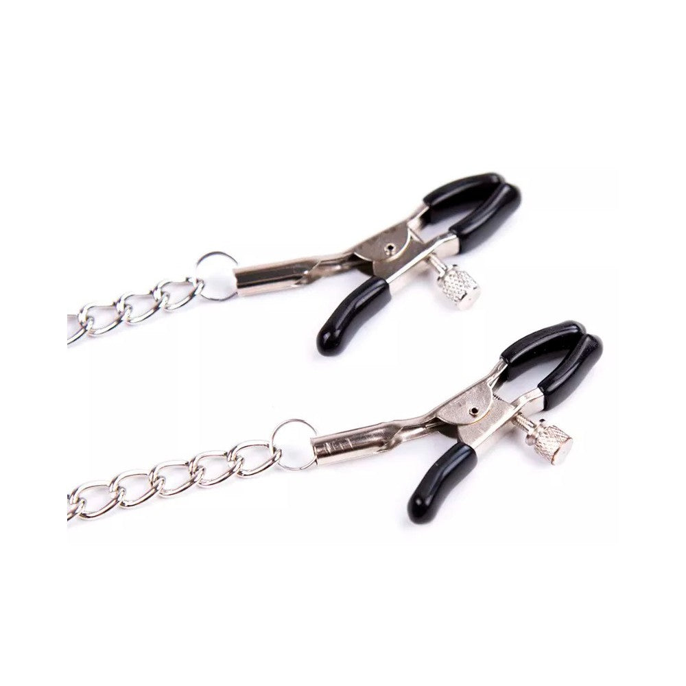Silicone Ball gag with chained nipple clamps - image 4