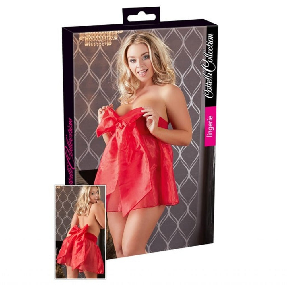 Red Transparent Babydoll Skirt - image 4