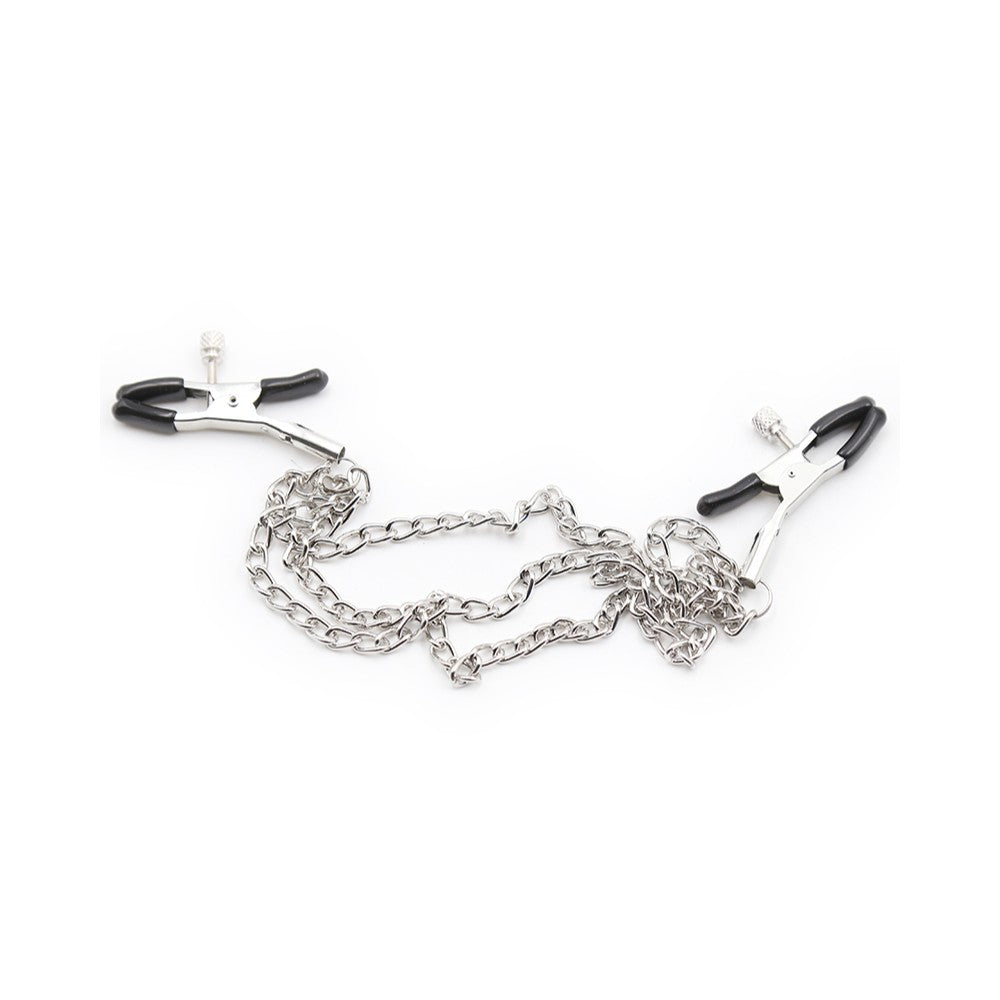 Intimate nipple clamps with triple chain