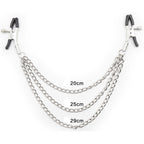 Intimate nipple clamps with triple chain - image 3