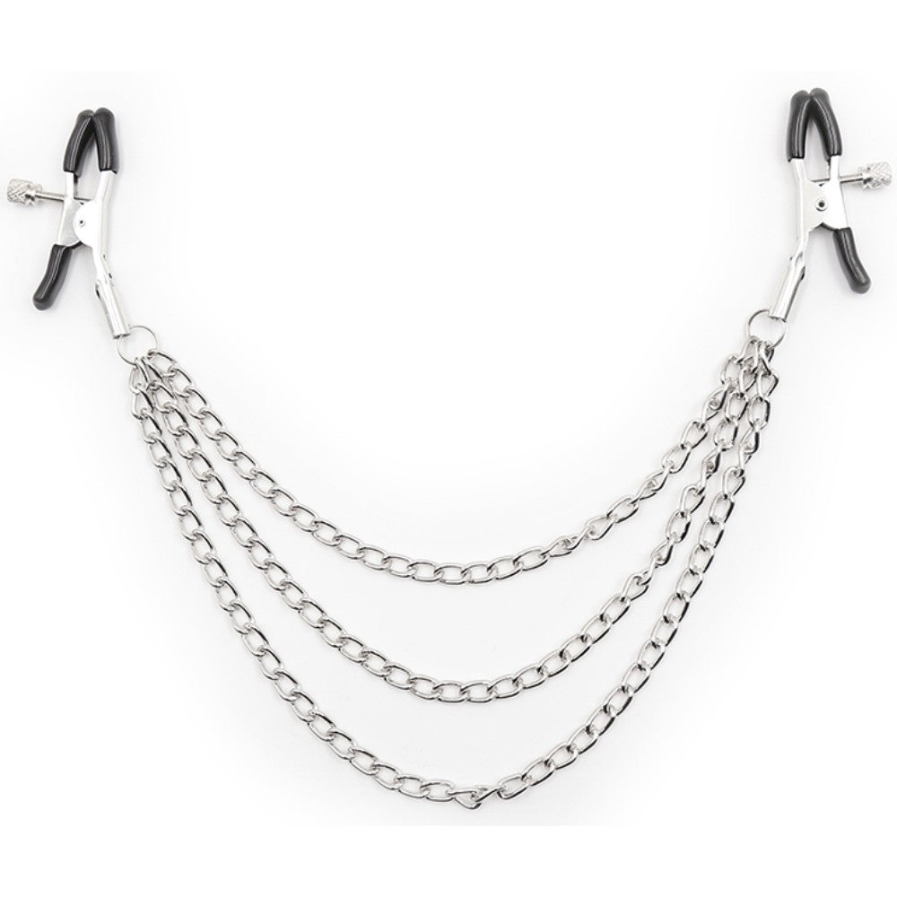 Intimate nipple clamps with triple chain - image 7