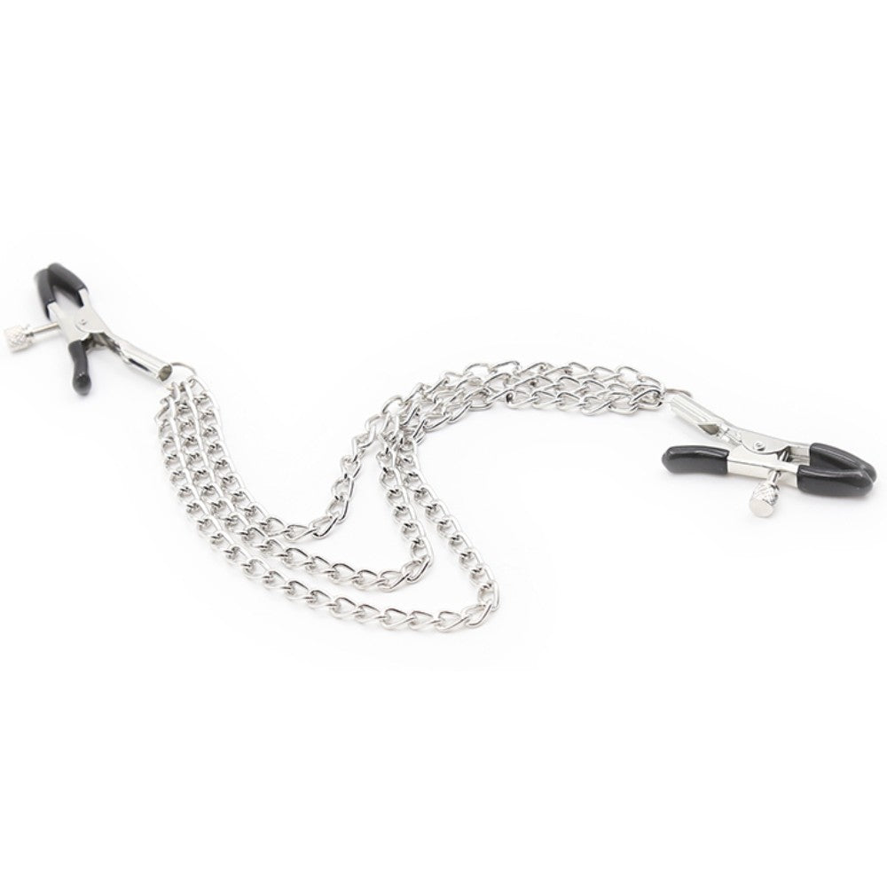 Intimate nipple clamps with triple chain - image 8
