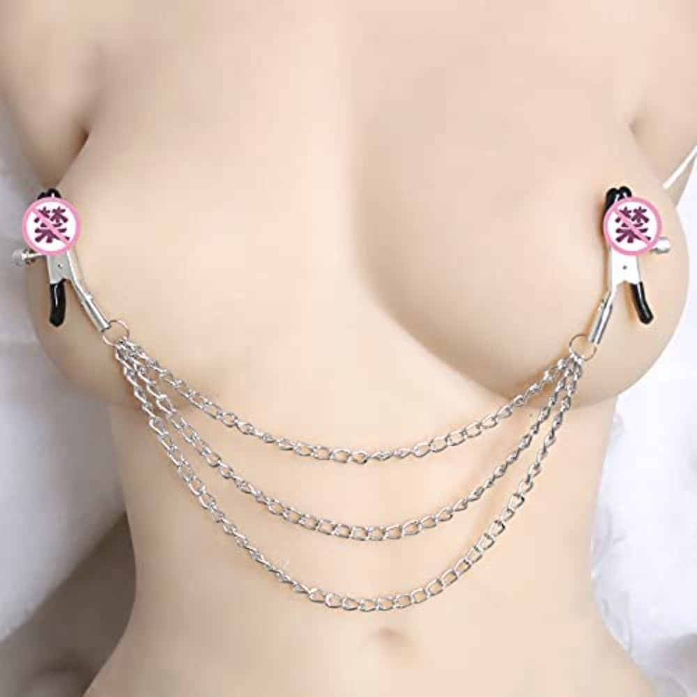 Intimate nipple clamps with triple chain Δευτερεύουσα εικόνα προϊόντος