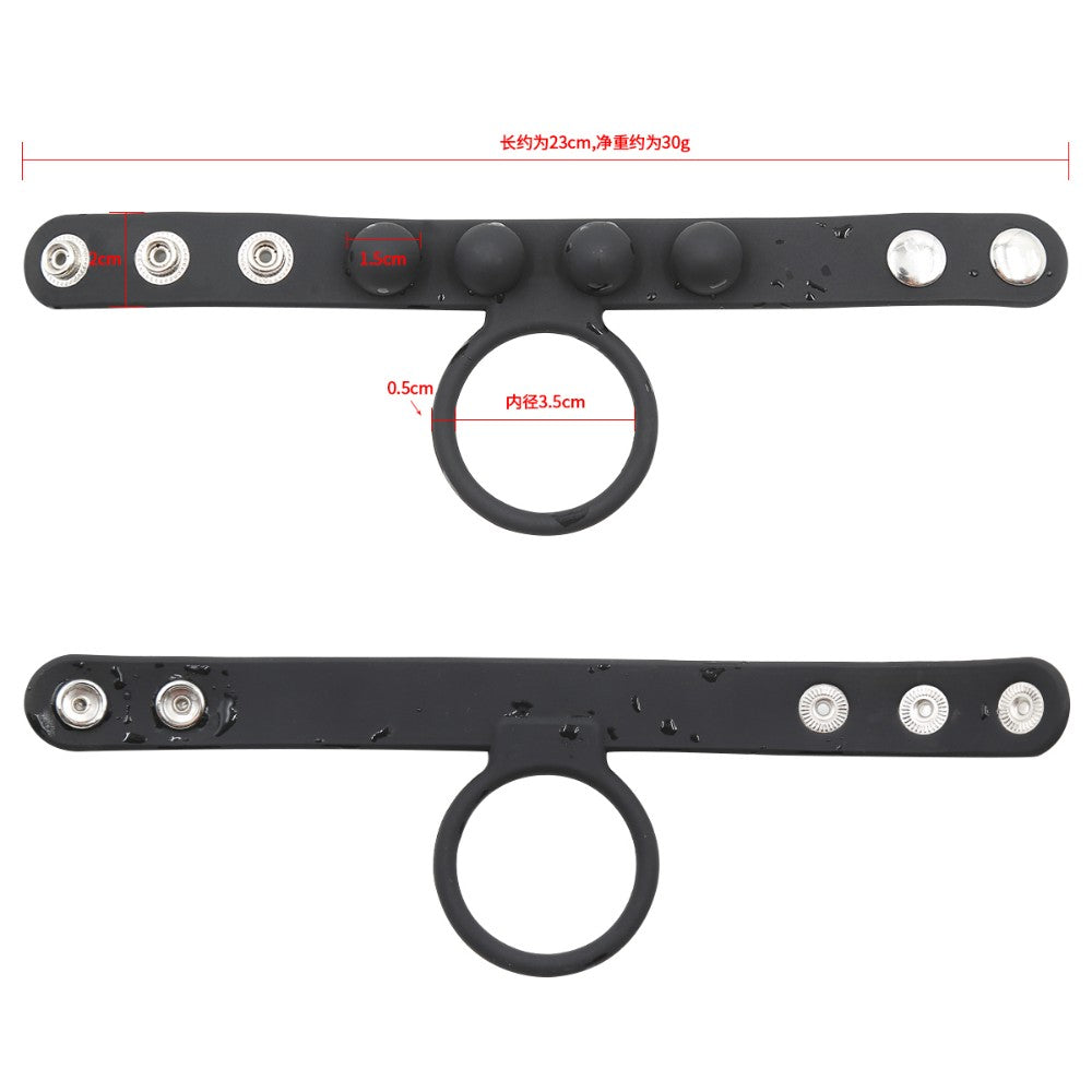 Naughty Toys 3-Snap Scrotum silicone ring Ø 3.5 cm - image 3