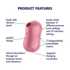 Satisfyer Cotton Candy clitoral vibrator light red