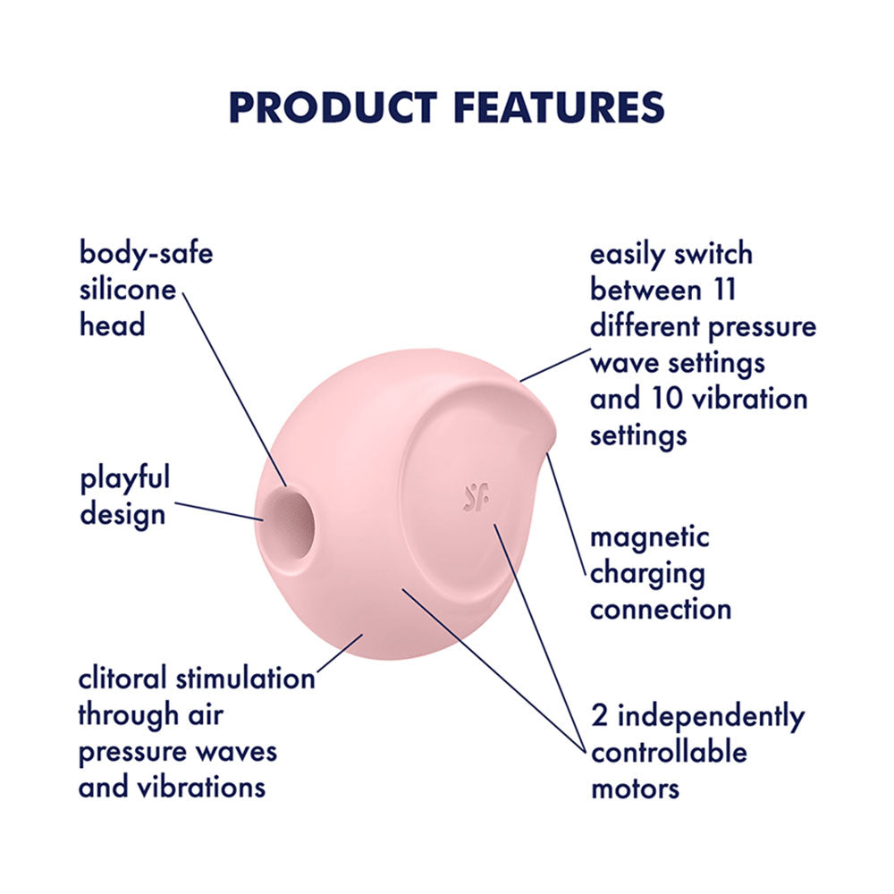 Satisfyer Sugar Rush air-pulse waves vibrations clitoral stimulator rose