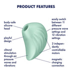 Satisfyer Pearl Diver air-pulse waves vibrations clitoral stimulator mint