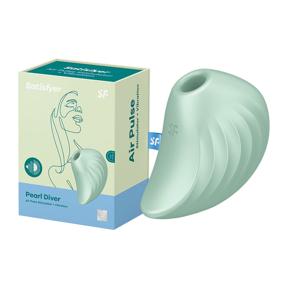 Satisfyer Pearl Diver air-pulse waves vibrations clitoral stimulator mint Main image