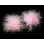 Pink feather reusable nipple covers