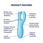 Satisfyer Threesome 4 contact vibrator for the stimulation of the clitoris and labia blue - image 5