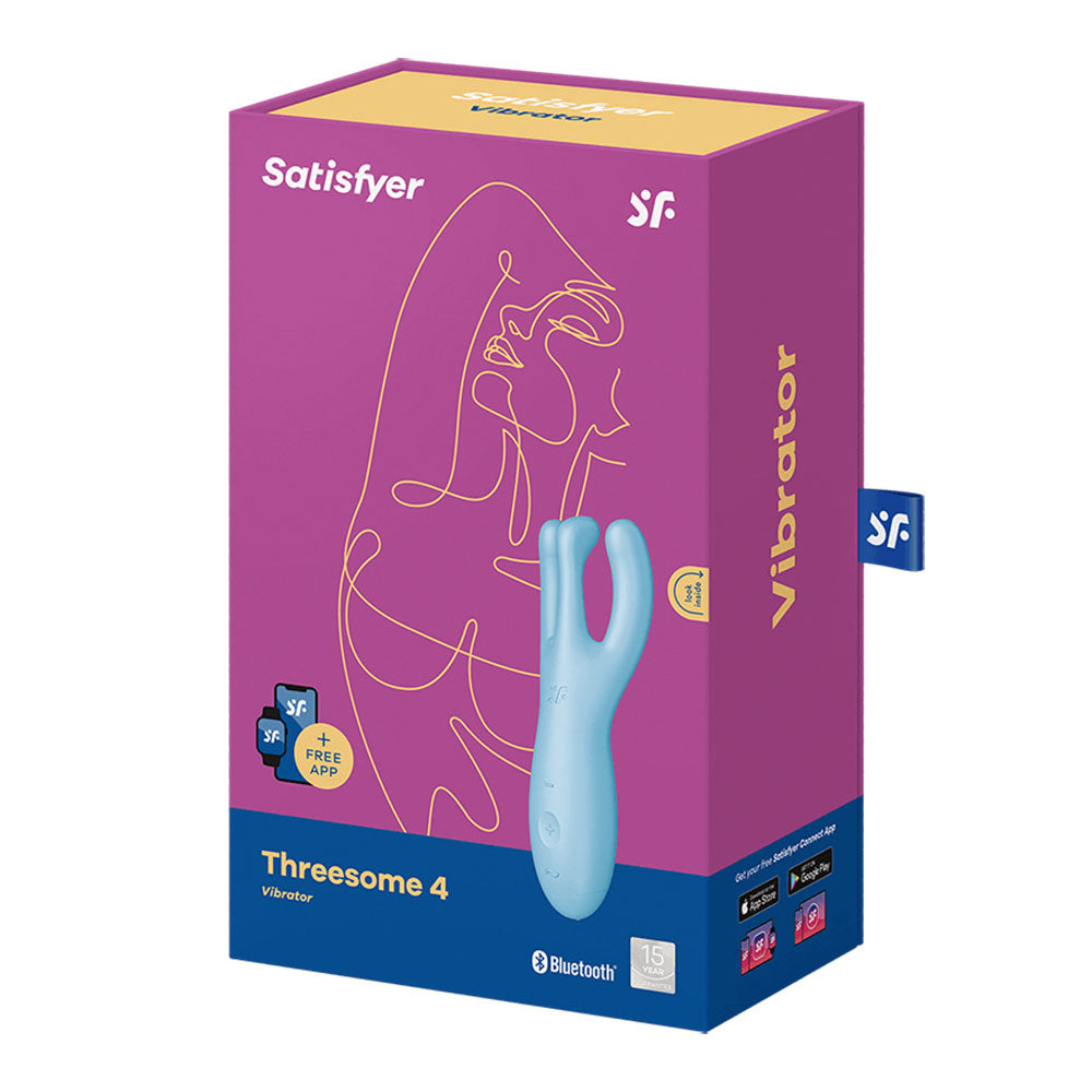 Satisfyer Threesome 4 contact vibrator for the stimulation of the clitoris and labia blue - image 6