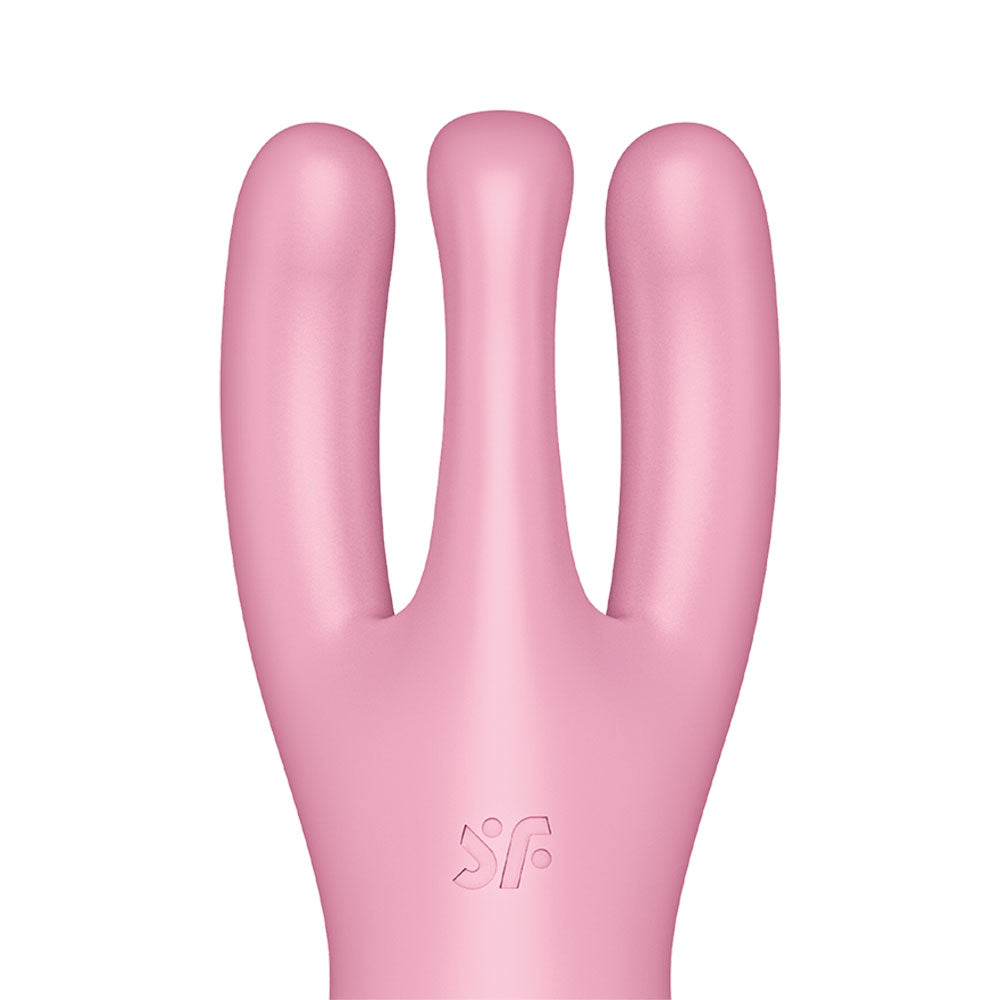 Satisfyer Threesome 4 contact vibrator for the stimulation of the clitoris and labia pink - image 3