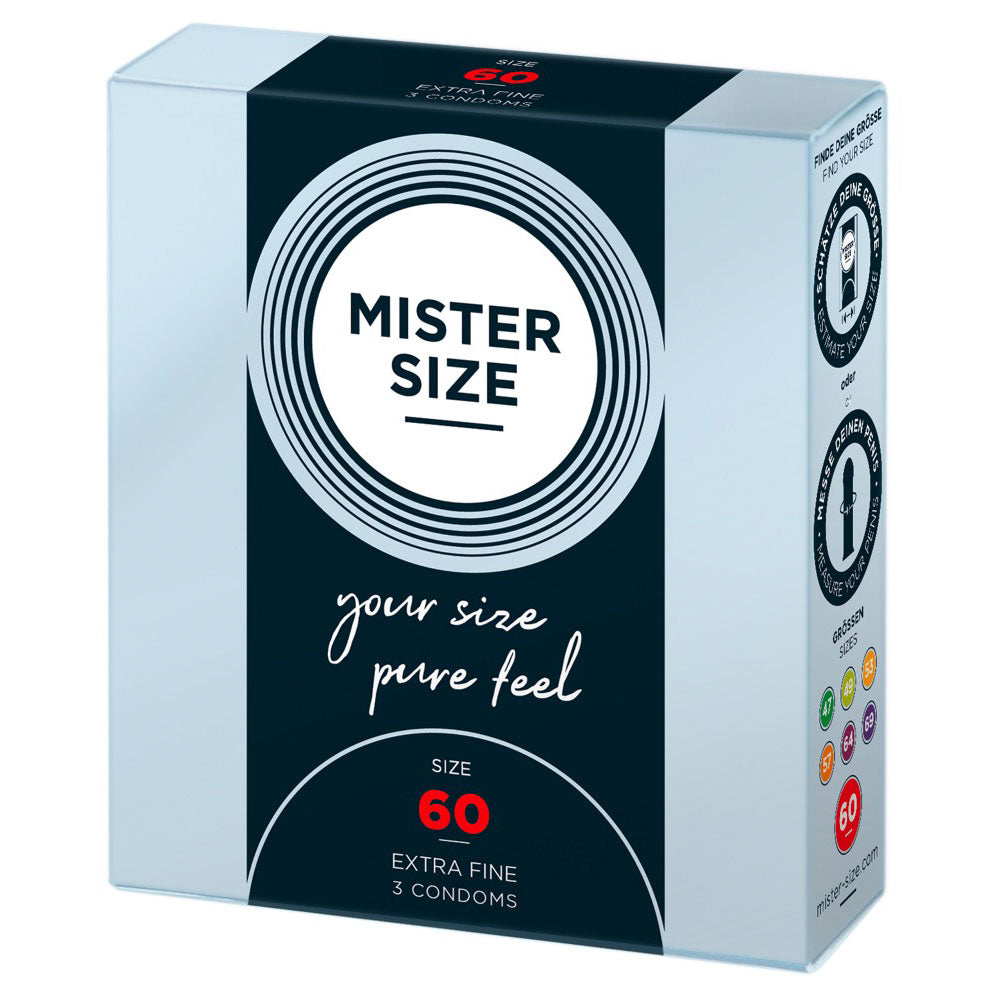 Mister Size 60 mm condoms 3 pieces Κύρια εικόνα προϊόντος