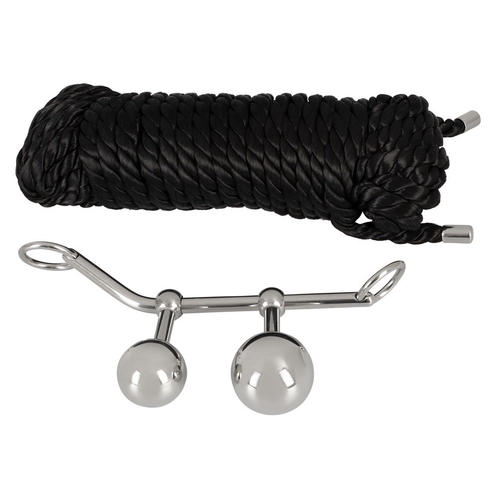 Bondage anal metal plugs with 10 m rope - image 8
