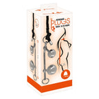 Bondage anal metal plugs with 10 m rope