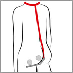 Bondage anal metal plugs with 10 m rope