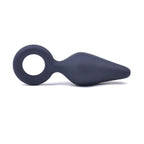 LARGE black silicone Anal Plug with retrieval Ring Ø 4 cm - image 3