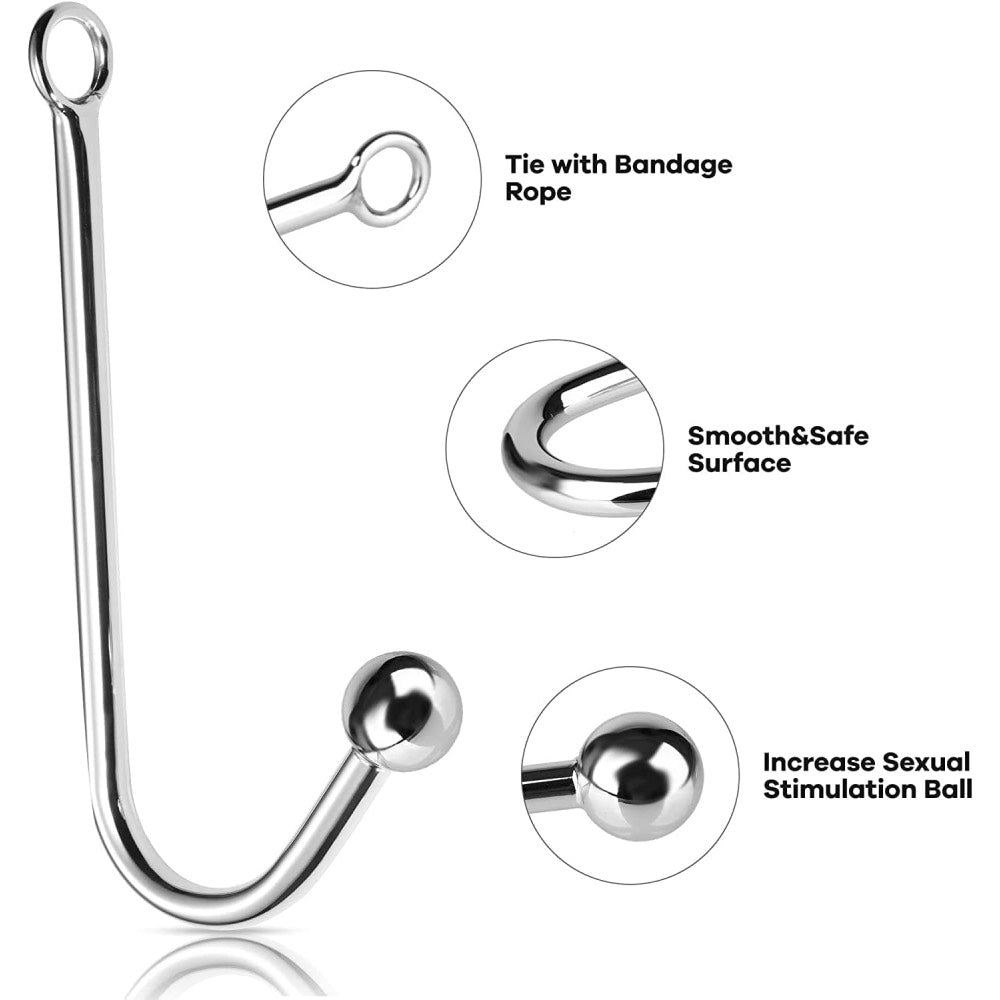 Metal anal hook with ball 2.6 cm Δευτερεύουσα εικόνα προϊόντος