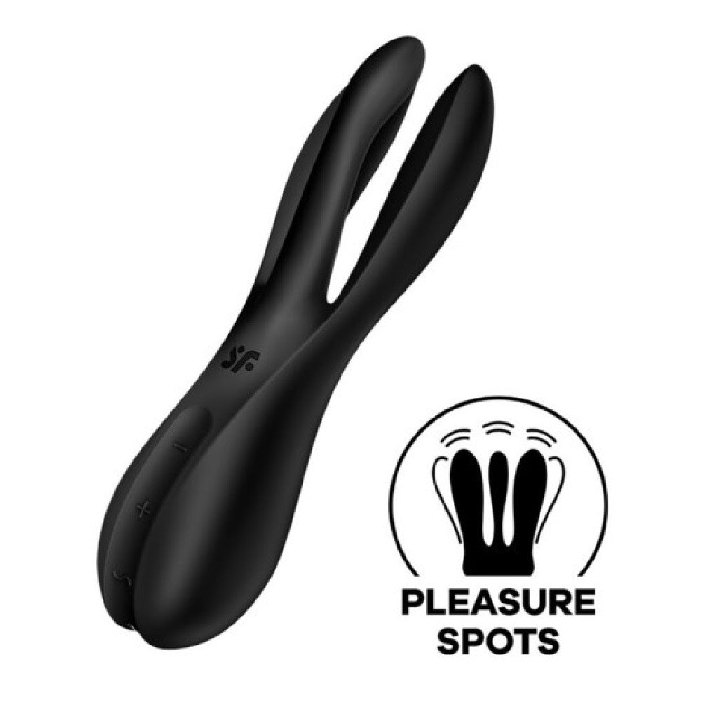 Satisfyer Threesome 2 Black Vibrator - image 2