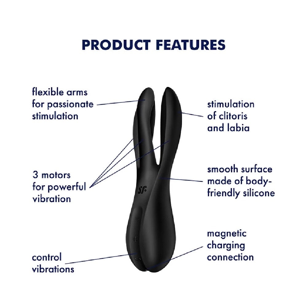 Satisfyer Threesome 2 Black Vibrator - image 3