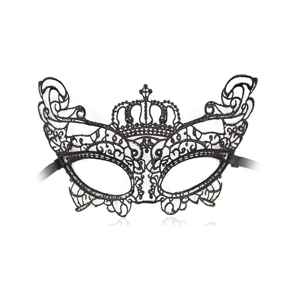 Naughty Toys Black Venetian embroidered Queen's Eye Mask Κύρια εικόνα προϊόντος