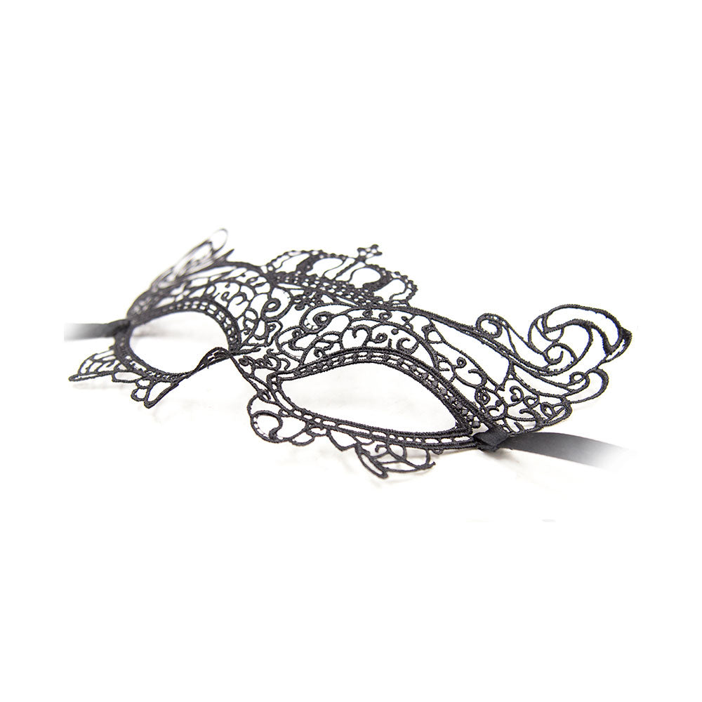 Naughty Toys Black Venetian embroidered Queen's Eye Mask - image 3