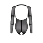Plus size Obsessive B135 Teddy with Open Crotch Black