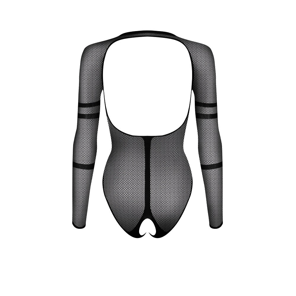 Plus size Obsessive B135 Teddy with Open Crotch Black