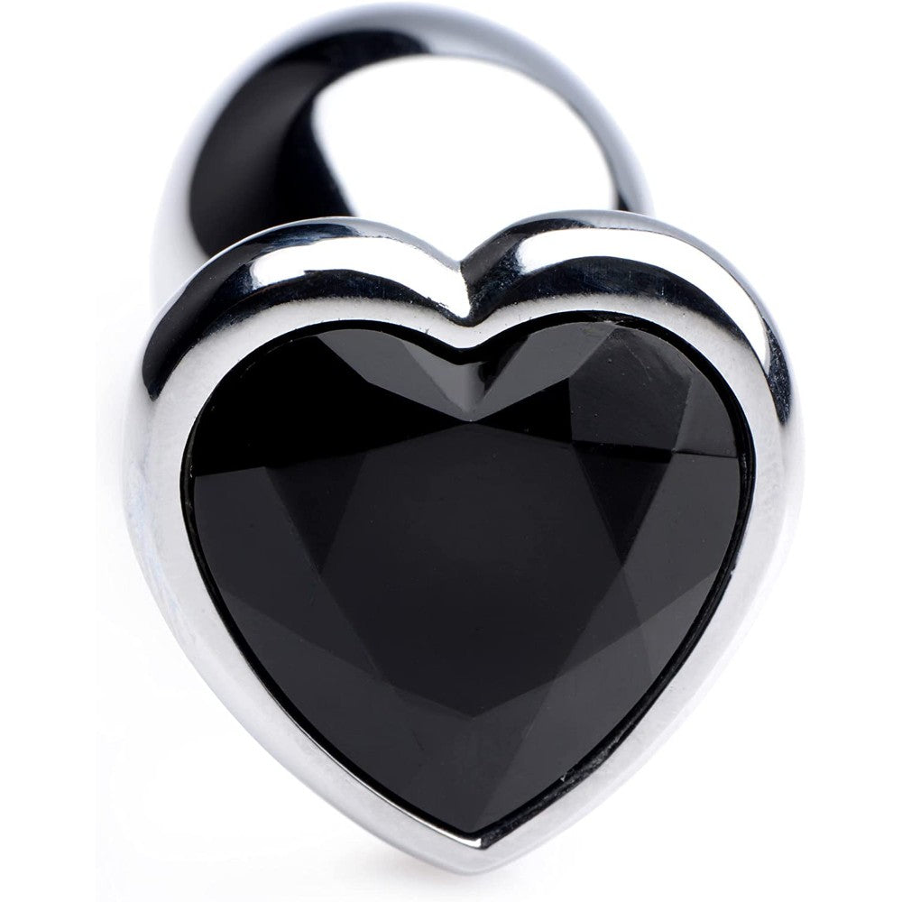 MEDIUM Heart Base Metal butt plug Black 8 X Ø 3.4 cm - image 5