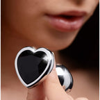 MEDIUM Heart Base Metal butt plug Black 8 X Ø 3.4 cm - image 3