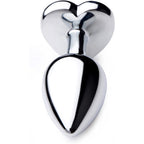 LARGE heart base metal butt plug BLACK - image 3